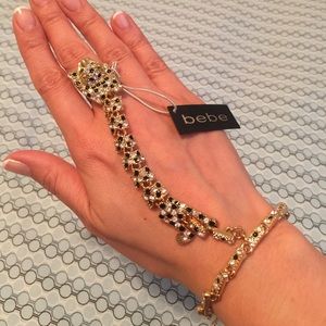 Bebe cheetah bracelet ring