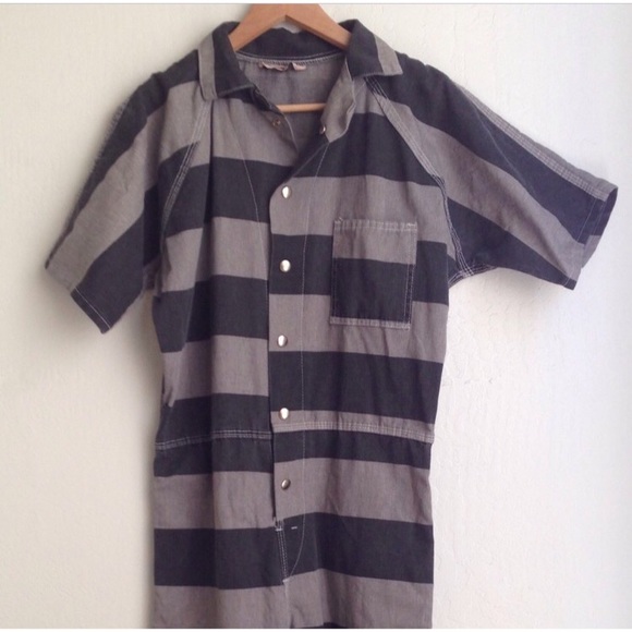 Robinsons textile vintage bold stripped jumpsuit.