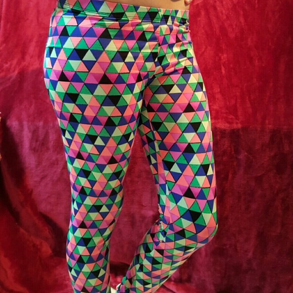 Triangle Neon Design Leggings