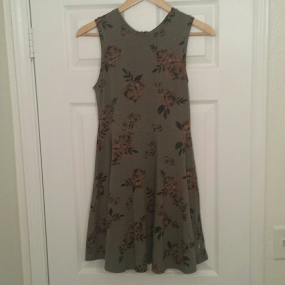 Vans Olive Floral Skater Dress
