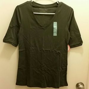 Downeast Basics Half Sleeve V Neck Tee