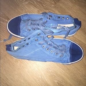 Blue hightop sneakers