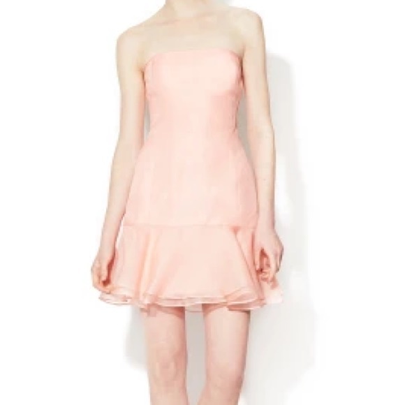 Apricot cream strapless dress