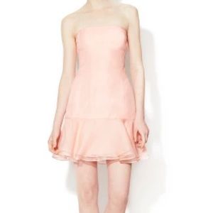 Apricot cream strapless dress