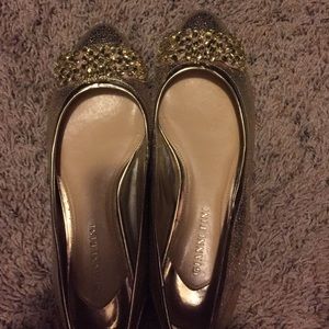 Gianni bini gold flats 8