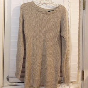 Oatmeal tunic length sweater