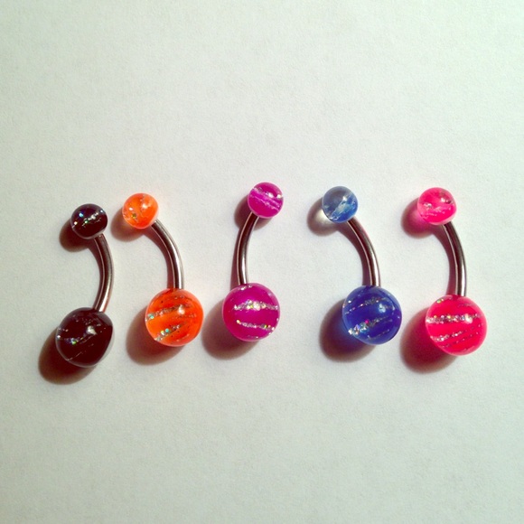 Belly button rings lot of 5