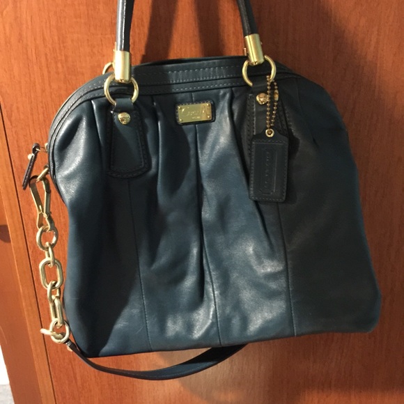 Green coach bag