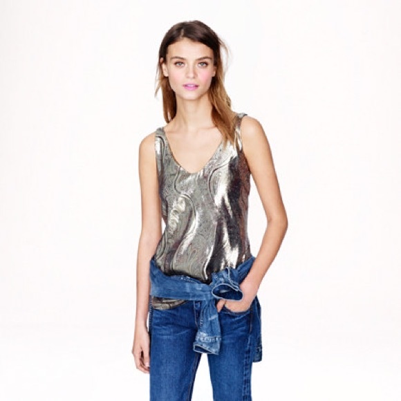 ❌SOLD❌ J Crew Gold Top - Picture 3 of 3