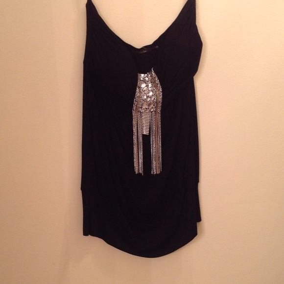 Papaya black tube top