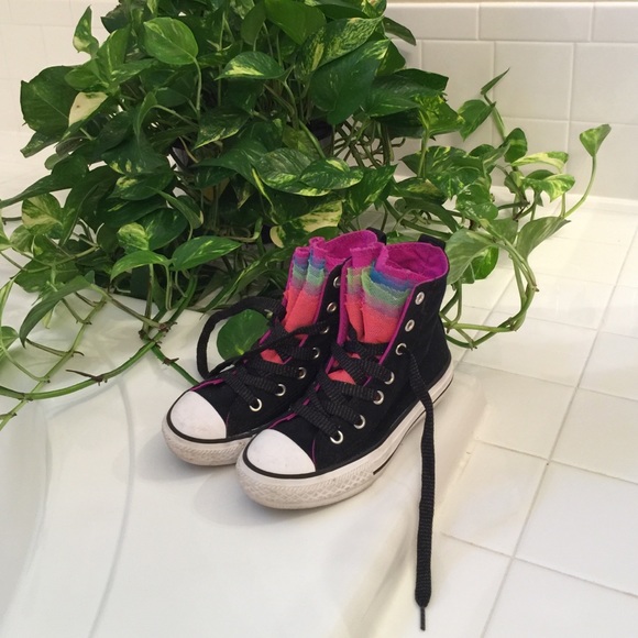 Converse girls high top sneakers size 12.5US, 12UK