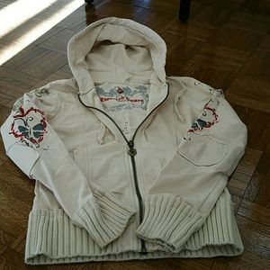 Twisted Heart full zip up sweat jacket