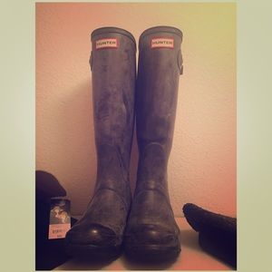 Shiny Black Hunter Wellies