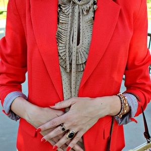 ZARA coral blazer 2015 like new size S