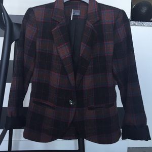 Urban Outfitters plaid wool blazer size S