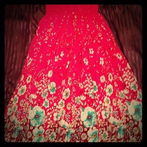 Long strapless summer dress size L-XL