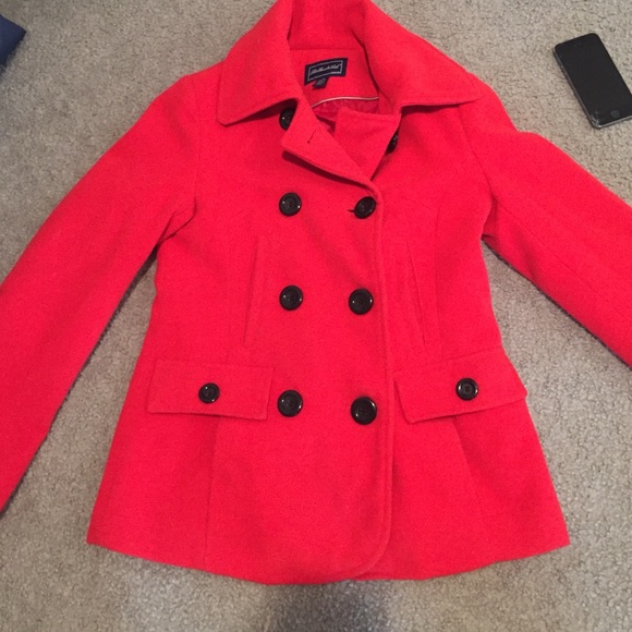 Red peacoat