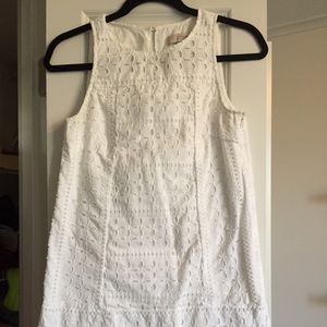 White eyelet Loft dress