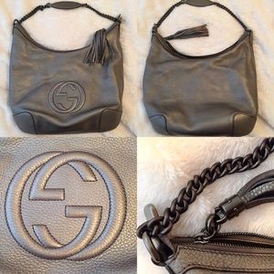 Gucci Soho Chain Bag in Gun metal silver