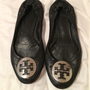 Black Tory Burch Reva Flats