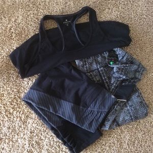 Athleta chi tank and 2 athleta capris