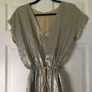 Gold sequin shirt