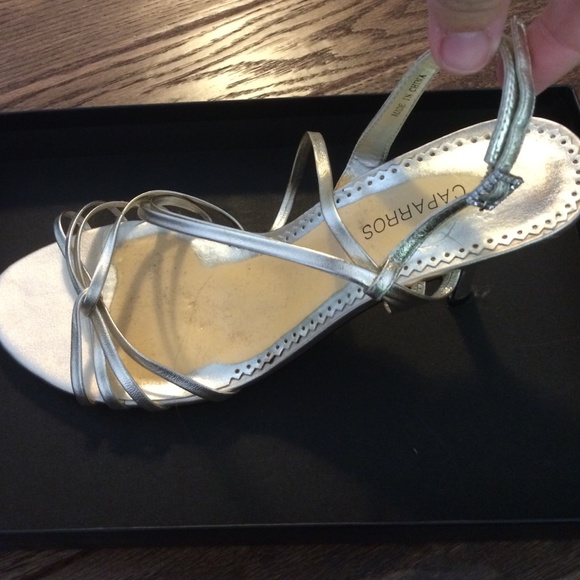 Gold caparros leather sandals