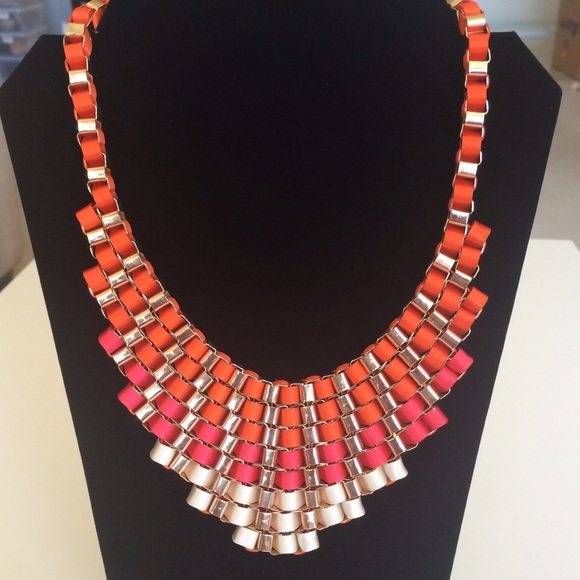 Trendy colorful statement necklace!