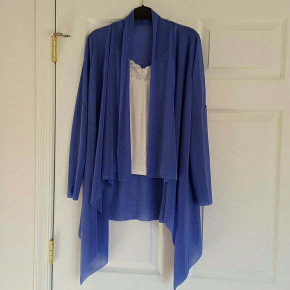 Purple  open front  cardigan