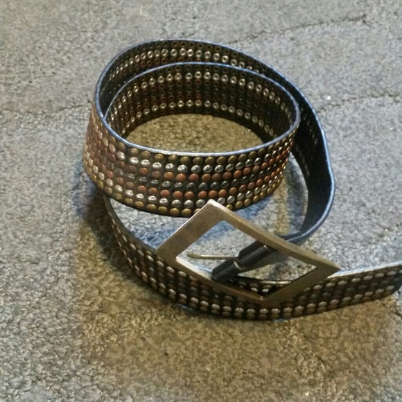 Black belt with gold buckle