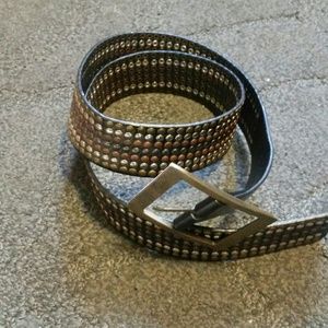 Black belt with gold buckle