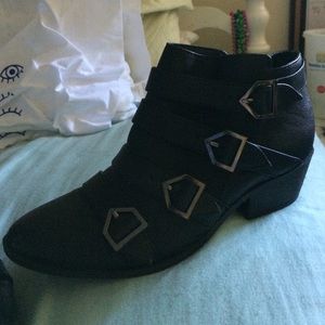 Sam and Libby Black Ankle Boots