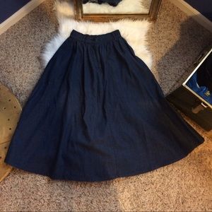 H&M Denim Midi Skirt size 2