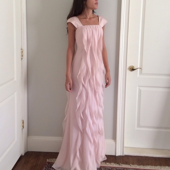 White by Vera Wang Blush Gown with Cap Sleeve - Picture 1 of 2