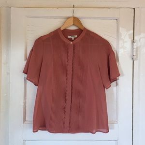 Madewell Flutter Sleeve Blous