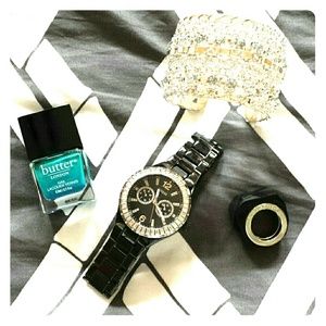 Guess Black Enamel Watch