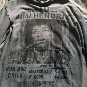 Jimi Hendrix fitted light weight hoodie.