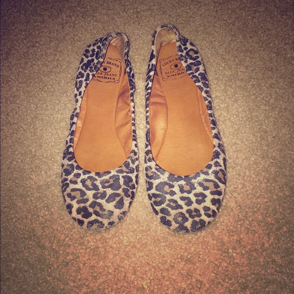 Lucky Brand cheetah print flats.