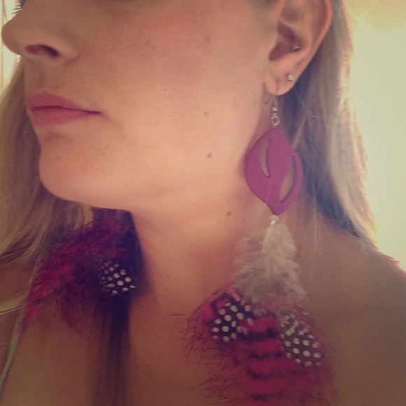 Feather earrings