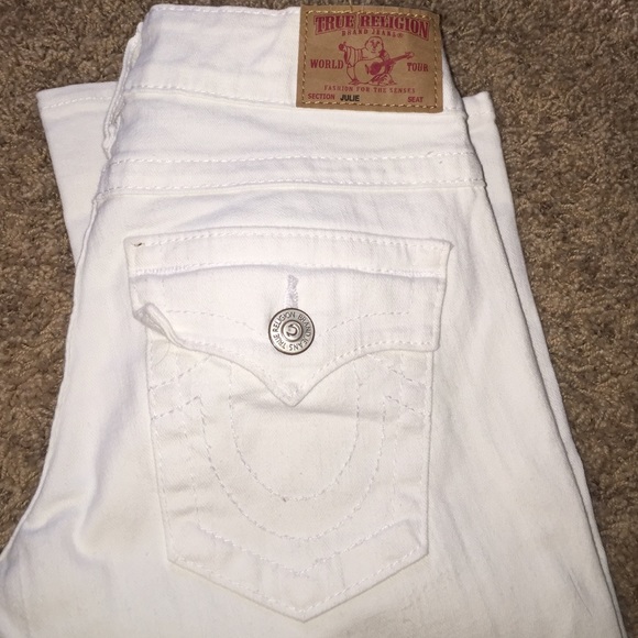 True religion white jeans