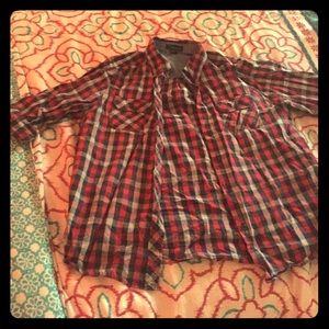 Red/blue flannel shirt