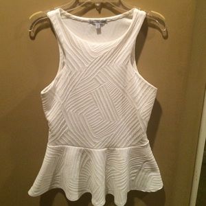 White Peplum Top from Charlotte Russe
