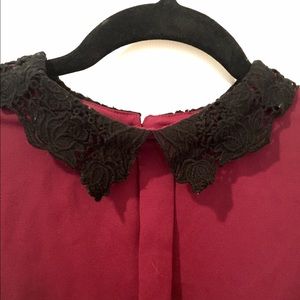 Forever 21 Lace Peter Pan Collar Blouse