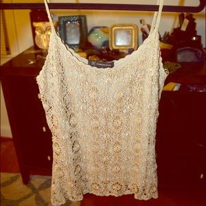 Beaded Crochet Lace Top