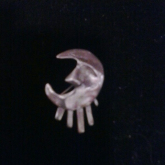 925 silver moon pin/pendant