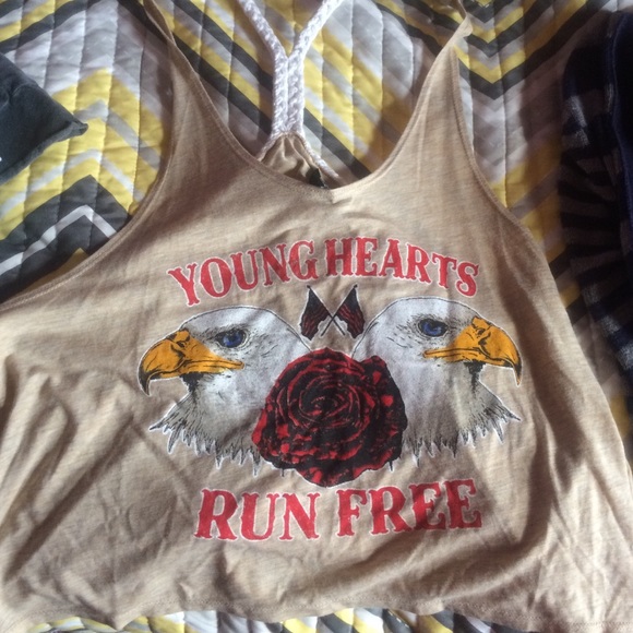 Forever 21 "Young Hearts Run Free" Summer shirt