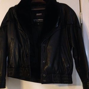 Black leather with linner