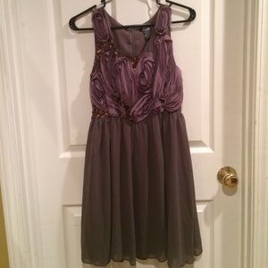 Grey/Purple Cocktail Dress