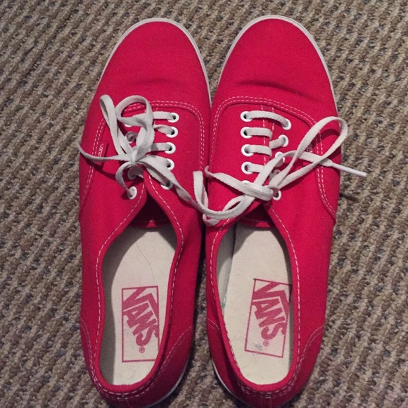 Red vans womens 10 mens 8.5