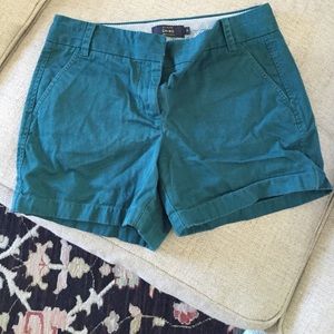 Jcrew chino shorts in emerald green